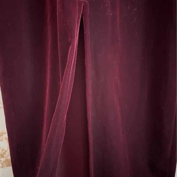 Vtg Y2K Women Velvet Maxi Dress Size 7/8 Whimsigoth Vamp Fairy Grunge Jewel Tone - Picture 5 of 10